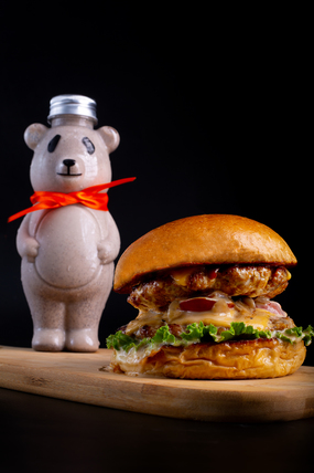 A Jazzy Baby & A Double Grilled Chicken burger